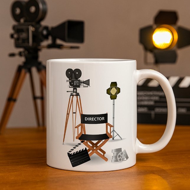 Taza De Café Mug de conjunto de director de película (Subido por el creador)