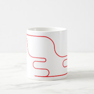 Taza De Café Mug de contorno de forma redonda mínima