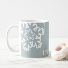 Taza De Café Mug de copos de nieve mínimo