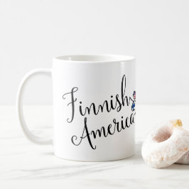 Taza De Café Mug de corazón entrelazado finlandés-estadounidens