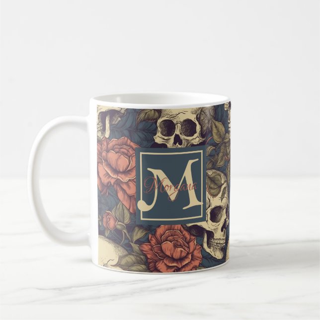 Taza De Café Mug de cráneo personalizado (Izquierda)