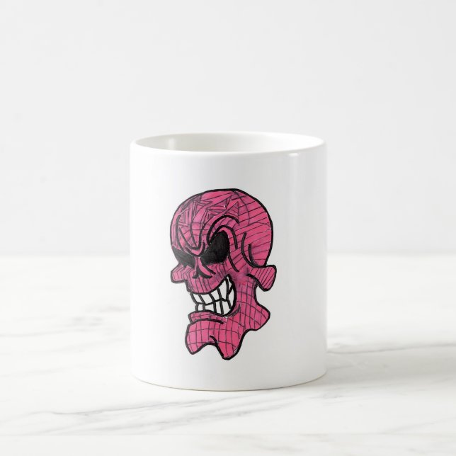 Taza De Café Mug de cráneo rosa (Centro)