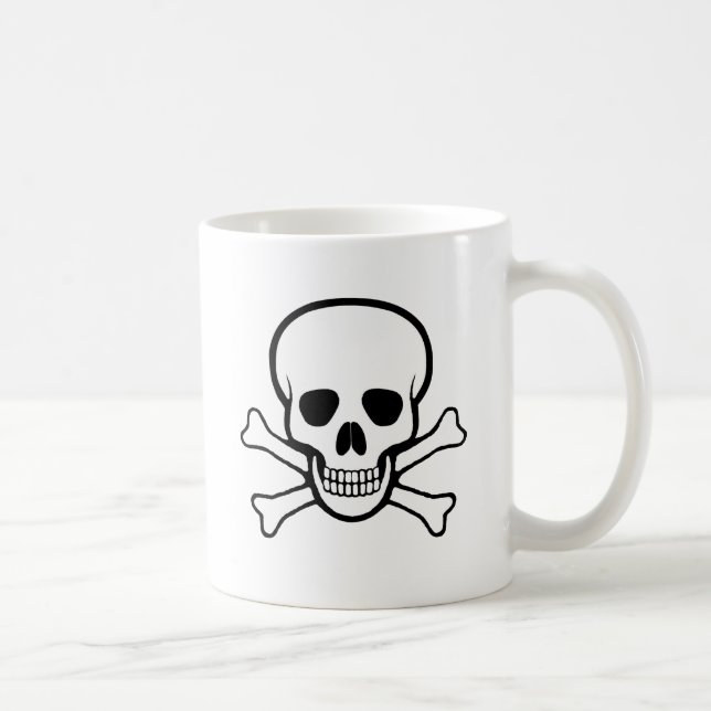 Taza De Café Mug de cráneo y cruz (Derecha)