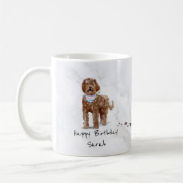 Taza De Café Mug de cumpleaños de Labradoodle personalizado