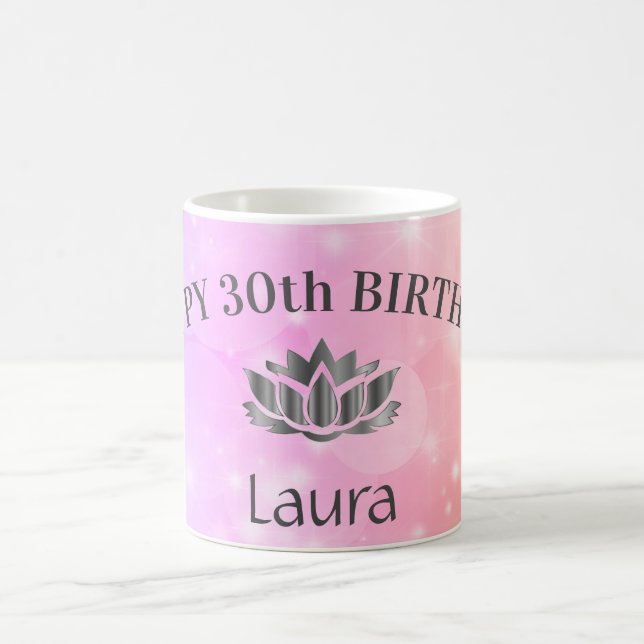 Taza De Café Mug de cumpleaños número 30 personalizada (Centro)