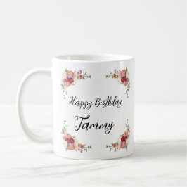 Taza De Café Mug de cumpleaños personalizada - Nombre y celebra