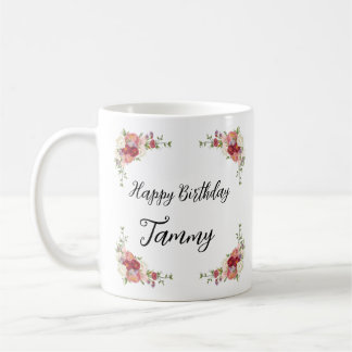 Taza De Café Mug de cumpleaños personalizada - Nombre y celebra