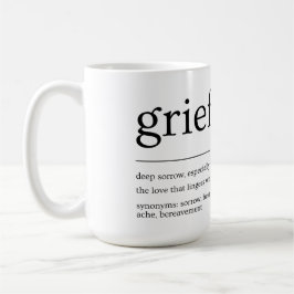 Taza De Café Mug de definición de duelo - Regalo de Bereavement