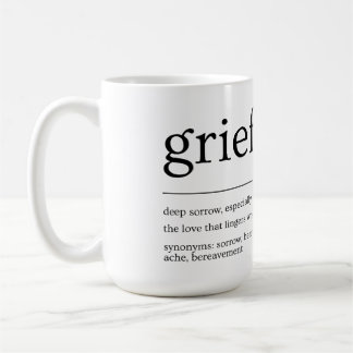 Taza De Café Mug de definición de duelo - Regalo de Bereavement