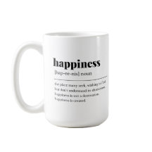 Mug. de definición de felicidad