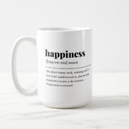 Taza De Café Mug. de definición de felicidad