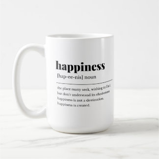 Taza De Café Mug. de definición de felicidad