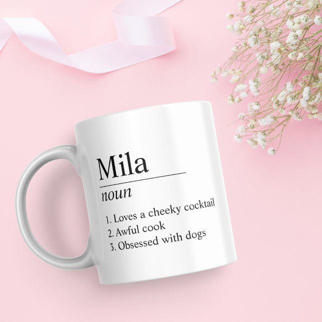 Taza De Café Mug de definición de nombre personalizado en blanc (Subido por el creador)