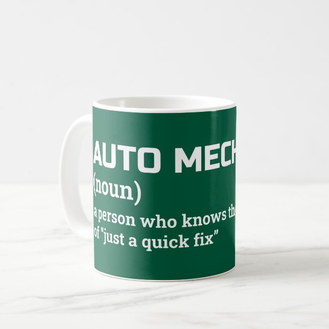 Taza De Café Mug de definición mecánica - Humor mecánico automá (Anverso izquierdo)
