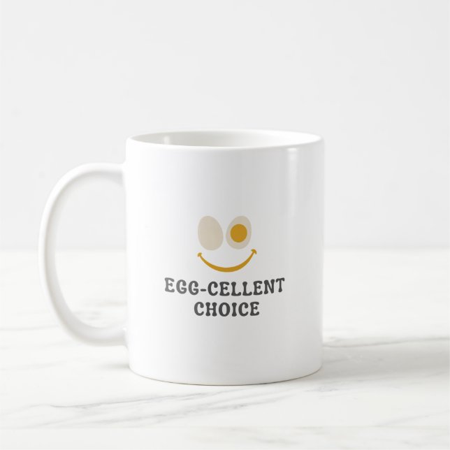 Taza De Café Mug de desayuno divertida para elegir entre huevos (Izquierda)