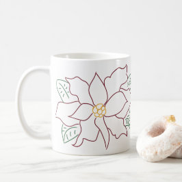 Taza De Café Mug de dibujo de línea de punción mínima