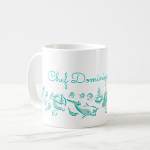 Taza De Café Mug de dibujo de tinta de cocina china personaliza