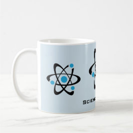 Taza De Café Mug de diseño de ciencia de Átomos azules