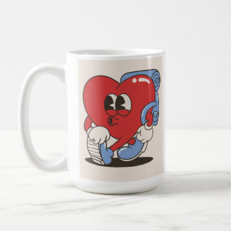 Taza De Café Mug de diseño de corazón escalofriante