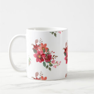 Taza De Café Mug de diseño de flores