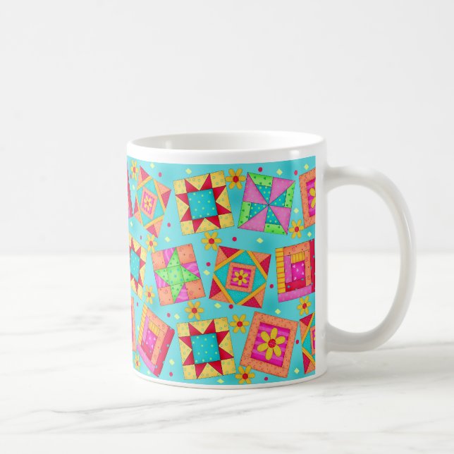 Taza De Café Mug de diseño de hebilla turquesa (Derecha)