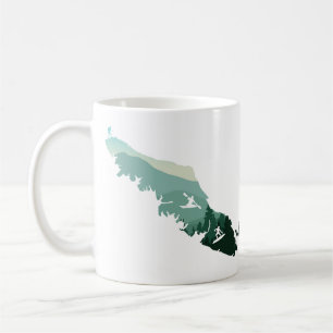 Taza De Café Mug de diseño de la costa oeste de la isla de Vanc