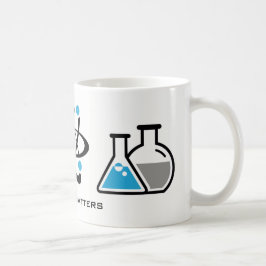 Taza De Café Mug de diseño de materias de ciencia azules