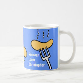 Taza De Café Mug de diseño de salchichas. Personalice.