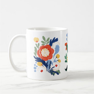 Taza De Café Mug. de diseño floral