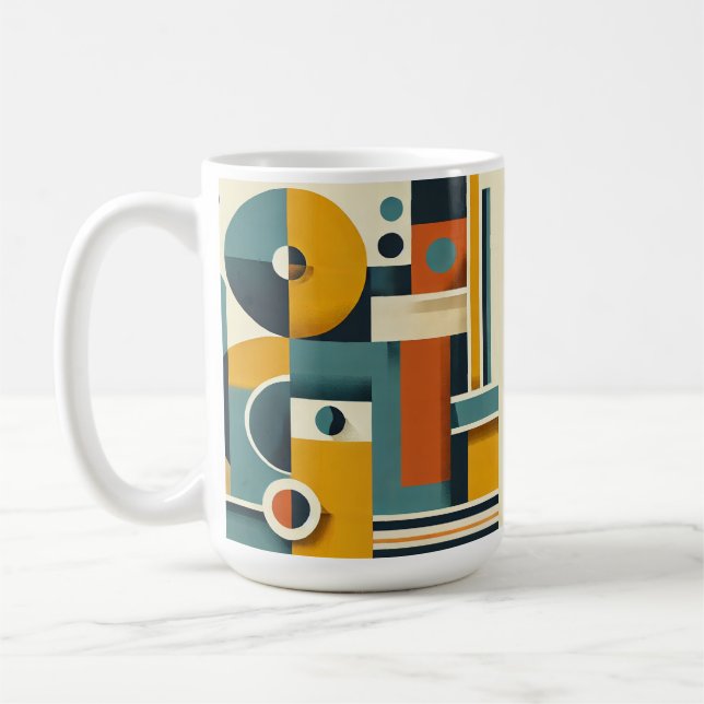 Taza De Café Mug de diseño geométrico clásico, 11 oz (Izquierda)