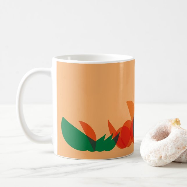 Taza De Café Mug. de ensalada de frutas (Con donut)