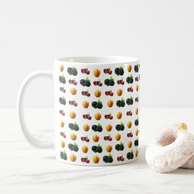 Taza De Café Mug de ensalada de frutas (Con donut)