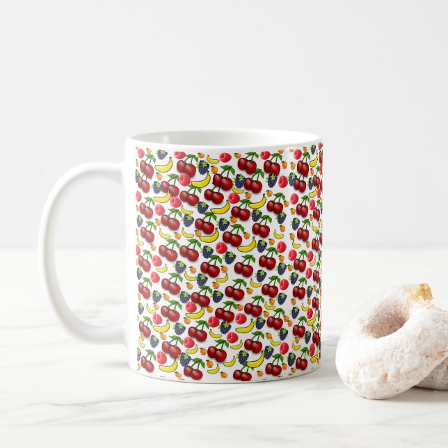 Taza De Café Mug de ensalada de frutas (Con donut)