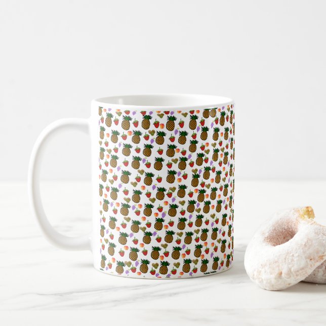 Taza De Café Mug de ensalada de frutas (Con donut)