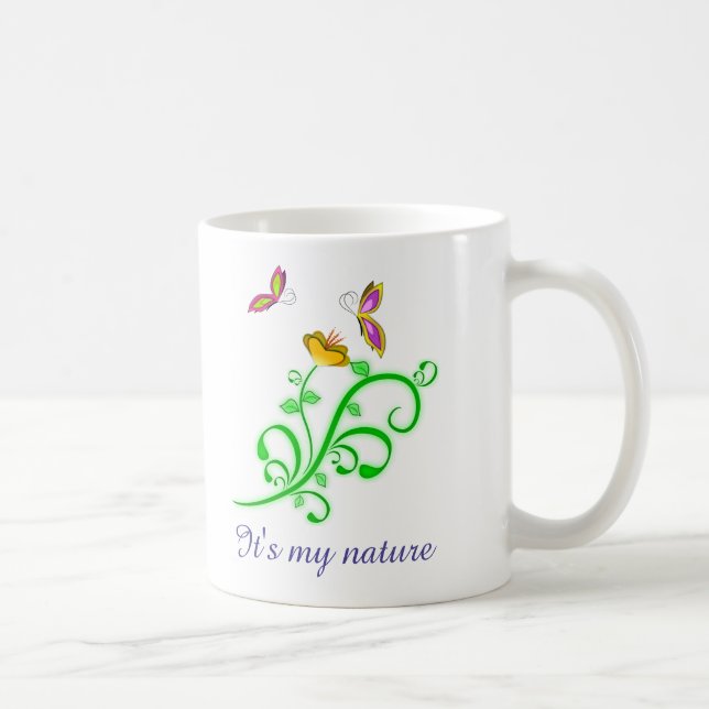 Taza De Café Mug de 'Es mi naturaleza' (Derecha)