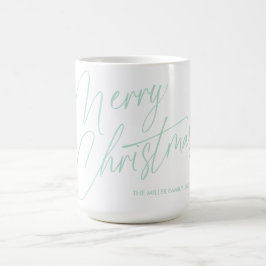 Taza De Café Mug de escritura navideña personalizada Merry | Pe