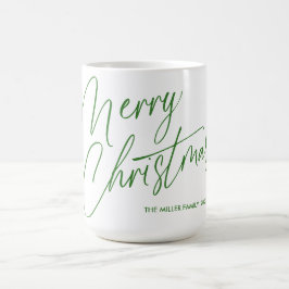 Taza De Café Mug de escritura navideña personalizada Merry | Pe