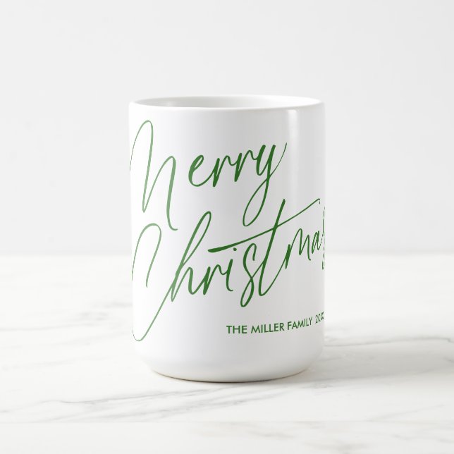 Taza De Café Mug de escritura navideña personalizada Merry | Pe (Centro)