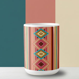 Taza De Café Mug de especialidad suave multicolor de diamantes 