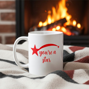 Taza De Café Mug de estrellas rojas Inspiradoras personalizadas