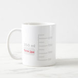 Taza De Café Mug de etiquetas grandes personalizadas de Science<br><div class="desc">Por el amante de la ciencia en tu vida. Esta taza de 10 oz se hace para que parezca una pieza de vidrio de laboratorio, con graduaciones para un vaso de 250 ml de tamaño comparable. Incluso puede personalizarlo con sus iniciales o nombre, como lo haría en una configuración de...</div>