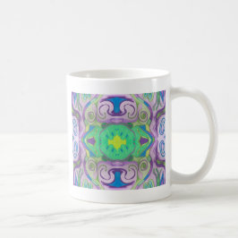 Taza De Café Mug. de fantasía verde púrpura