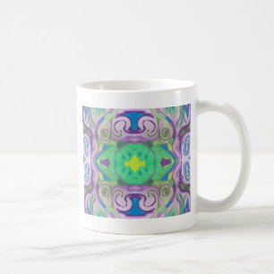 Taza De Café Mug. de fantasía verde púrpura