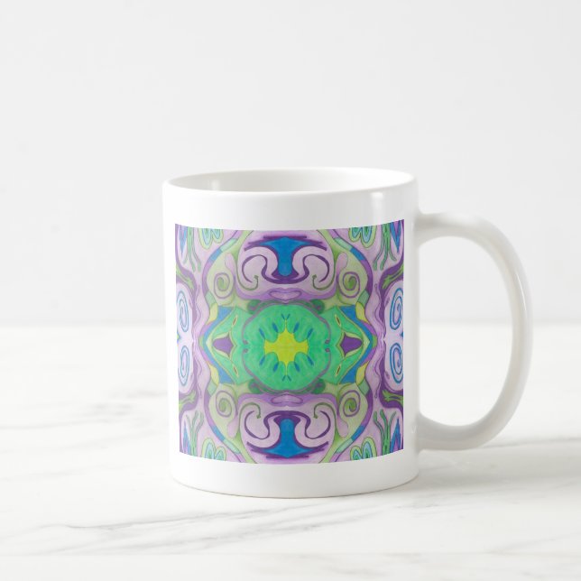 Taza De Café Mug. de fantasía verde púrpura (Derecha)