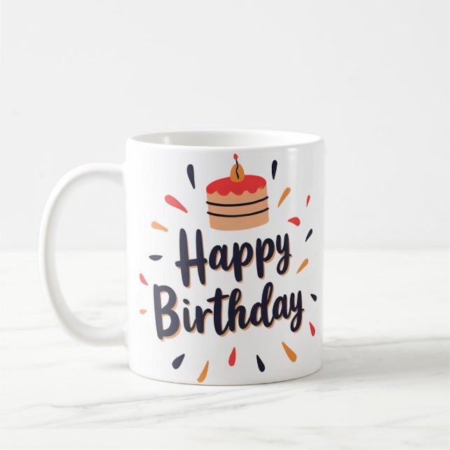 Taza De Café Mug De "Feliz Cumpleaños" Para Adultos (Izquierda)