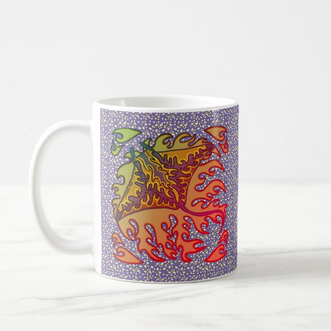 Taza De Café Mug de Flaming Manta Ray (Izquierda)