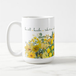 Taza De Café Mug de flor amarilla 'Blooms Mentales'