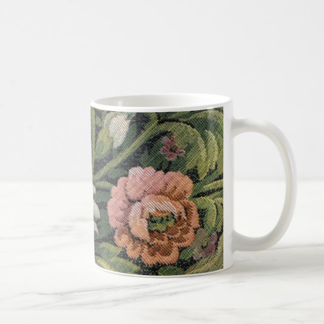 Taza De Café Mug de flor de lienzo 001 (Derecha)