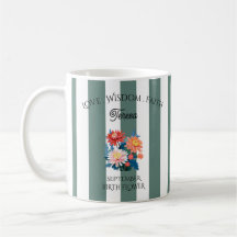 Mug de flor de nacimiento personalizado