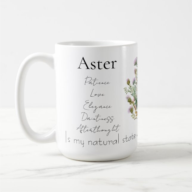 Taza De Café Mug de flor de nacimiento septiembre Mug (Izquierda)